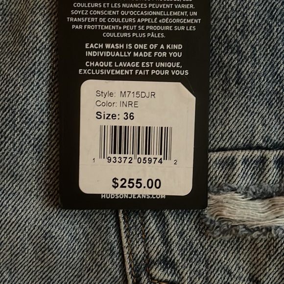 HUDSON Los Angeles AXL “ Skinny Fit “ Jeans Never worn before/ New with Tag - Picture 3 of 5